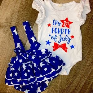 My 1st Fourth (4th) of July Outfit 3-6/6-9 months (size 80)
